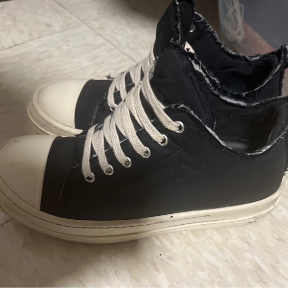 RICK OWENS DRKSHDW COTTON NYLON LOW SNEAKERS! (need gone asap!!)